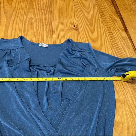 Intimately Free People Turnt Bodysuit Women’s SIZE MED V-Neck Blue Metal FP - Picture 11 of 14